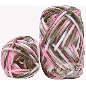 ganga knitting yarn thick chunky wool pink brown 500 gm best used with knitting needles crochet needles wool yarn for knitting by gang w xf