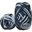 Ganga Knitting Yarn Thick Chunky Wool, Grey Mix 200 gm Best Used with Knitting Needles, Crochet Needles Wool Yarn for Knitting. by Gang L MF