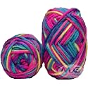 Ganga Knitting Yarn Thick Chunky Wool Rainbow
