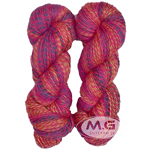 ganga knitting yarn wool magenta mix 300 gm woolen crochet yarn thread best used with knitting needles crochet needles ganga wool yarn for knitting best woolen thread bhb
