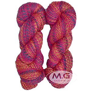 mg enterprise ganga glow crochet needles wool yarn for knitting- icey pink 200 gm bha