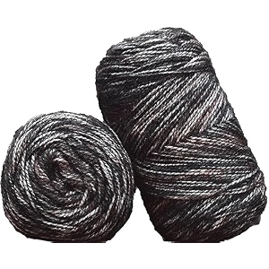ganga spectrum carbon black 200 gms wool ball hand knitting woolart craft soft fingering crochet hook yarn needle knitting yarn thread dyed-el art-abbe