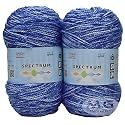 Ganga Spectrum Carbon Blue (200 gm) Wool Ball Hand Knitting Wool/Art Craft Soft Fingering Crochet Hook Yarn, Needle Knitting, with Needle.-W