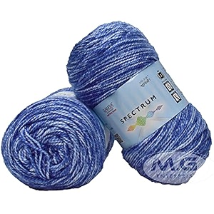 ganga spectrum carbon blue 500 gm wool ball hand knitting woolart craft soft fingering crochet hook yarn needle knitting yarn thread dyed with needl pb