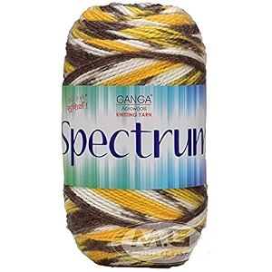 ganga spectrum golden 300 gm wool ball hand knitting woolart craft soft fingering crochet hook yarn needle knitting yarn thread dyed with needl la