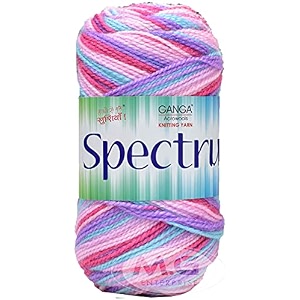 ganga spectrum magenta 300 gm wool ball hand knitting woolart craft soft fingering crochet hook yarn needle knitting yarn thread dyed with needl ha