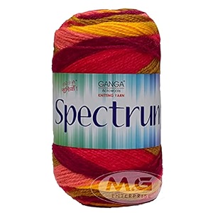 ganga spectrum mostaza - 812906 200 gms wool ball hand knitting woolart craft soft fingering crochet hook yarn needle knitting yarn thread dyed-tk art-gif