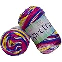 Ganga Spectrum Real Azul (300 gm) Wool Ball Hand Knitting Wool/Art Craft Soft Fingering Crochet Hook Yarn, Needle Knitting Yarn Thread Dyed. with Needl N