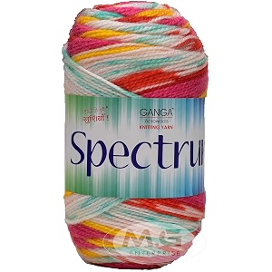 ganga spectrum tulip 200 gm wool ball hand knitting woolart craft soft fingering crochet hook yarn needle knitting yarn thread dyed with needl o