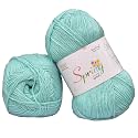 GANGA Spring Light Turquoise 200 GMS Wool Ball Hand Knitting Wool/Art Craft Soft Fingering Crochet Hook Yarn, Needle Knitting Yarn Thread Dyed-HC Art-AEGE