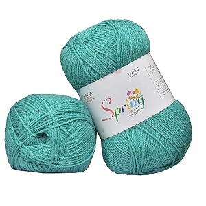 ganga spring turquoise 400 gms wool ball hand knitting woolart craft soft fingering crochet hook yarn needle knitting yarn thread dyed-gc art-aegd