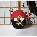 Polandball Countryballs Plush Doll Ukraine Spain Hungary Portugal Romania Greece Austria Mexico Poland Ball Pendant 9-20cm (Color : Angola, Size : 20CM)