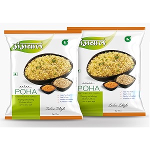 gangwal poha -1kg pack of 2  rice flakes  flattened rice  aval  atukulu  avalakki  chiwda flakes