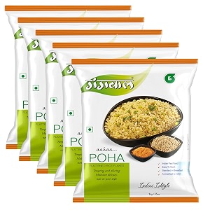 gangwal poha -5kg 1kg x 5 packs  rice flakes  flattened rice  aval  atukulu  avalakki  chiwda flakes