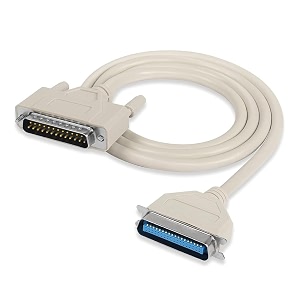 ganix db25 pin male to centronics 36 pin male parallel printer cable lpt parallel printer ieee-1284 rs-232 28 awg for ibm pc dot-matrix laser printer 5 meter