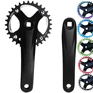 32t square taper crankset single speed road bike crank set 104 bcd 32 t mountain bike 170mm crankset for mtb 9 10 11 speed crankset