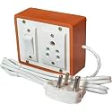 1+1 Extension Board 2 Meter Copper Cables 1.5mm Heavy Duty Anchor Switch Sockets 3 Pin Plug Gitti 35 mm 4 pcs (Multi)