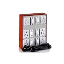 Ganpati 6+6 Brown Multi Outlet Electrical Extension Switch Board with 6 Anchor Sockets (6A) and 6 Anchor Switches (6A) Power Strip(ONLY Bord)