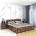 Ganpati Arts Oslo Sheesham Wood Bed/Cot With Box Storage | Solid Wood Queen Box Bed, 209 cm x 158 cm (6.86 ft x 5.18 ft)