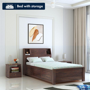 ganpati arts sheesham wood marine groove wooden single cotwooden single bed with box storage solid wood single box bed 222 cm x 128 cm 728 ft x 42 ft