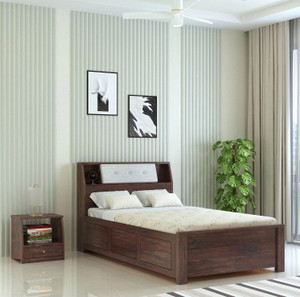 ganpati arts marine groove solid sheesham wood4feet bed with box storage for bedroomkidsroom solid wood single box bed 222 cm x 128 cm 728 ft x 42 ft