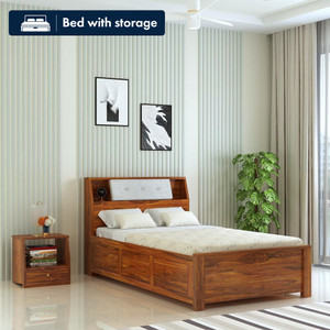 ganpati arts marine solid sheesham wood 4 feet bed with box storage for bedroomkidsroom solid wood single box bed 222 cm x 128 cm 728 ft x 42 ft