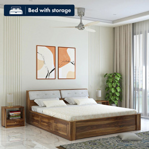 ganpati arts victoria sheesham wood bedcot with box storage  solid wood king box bed 21082 cm x 18796 cm 692 ft x 617 ft