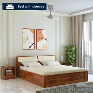 ganpati arts victoria sheesham wood bedcot with box storage  solid wood king box bed 21082 cm x 18796 cm 692 ft x 617 ft