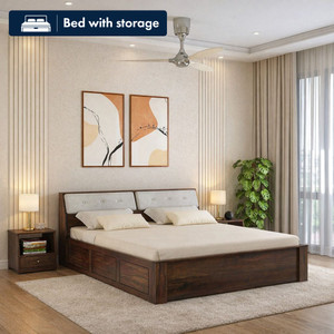 ganpati arts victoria sheesham wood bedcot with box storage  solid wood queen box bed 21082 cm x 15748 cm 692 ft x 517 ft