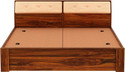 Ganpati Arts Sheesham Wood Victoria Bed/Wooden Bed With Box Storage For Home Solid Wood Queen Box Bed, 210.82 cm x 157.48 cm (6.92 ft x 5.17 ft) (Finish Color - Natural-VCT, Delivery Condition - DIY(Do-It-Yourself))