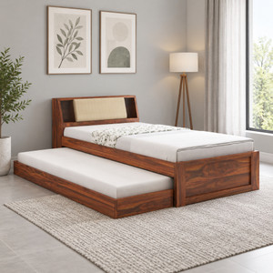 ganpati arts mayor without storage sheesham wood trundle bedcot  solid wood single bed 98 cm x 223 cm 322 ft x 732 ft