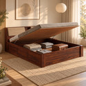 Ganpati Arts Mayor Sheesham Wood Bed/Cot With Hydraulic Storage | Solid Wood King Hydraulic Bed, 224 cm x 188 cm (7.35 ft x 6.17 ft)