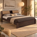 Ganpati Arts Mayor Without Storage Sheesham Wood Bed/Cot | Solid Wood King Bed, 223.52 cm x 187.96 cm (7.33 ft x 6.17 ft)