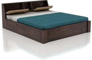 ganpati arts mayor sheesham wood bedcot with box storage  solid wood queen drawer bed 22352 cm x 15748 cm 733 ft x 517 ft