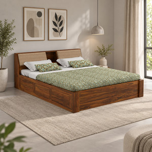 ganpati arts mayor sheesham wood bedcot with box storage  solid wood queen box bed 224 cm x 157 cm 735 ft x 515 ft