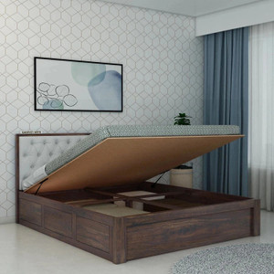 ganpati arts decan sheesham wood bedcot with hydraulic storage  solid wood king hydraulic bed 208 cm x 193 cm 682 ft x 633 ft