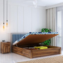 Ganpati Arts Sheesham Wood Emporio Bed/Cot/Wooden Palaung With Storage For Bedroom/Home/Hotel Solid Wood Queen Hydraulic Bed, 205 cm x 165 cm (6.73 ft x 5.41 ft)