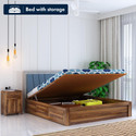 Ganpati Arts Sheesham Wood Emporio Bed/Cot/Wooden Palaung With Storage For Bedroom/Home/Hotel Solid Wood King Hydraulic Bed, 205 cm x 195 cm (6.73 ft x 6.4 ft)