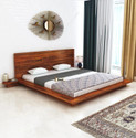 Ganpati Arts Sheesham Wood Queen Bed/Wooden Cot/Wooden Without Storage Bed For Bedroom/Hotel Solid Wood Queen Bed, 223.52 cm x 182.88 cm (7.33 ft x 6.0 ft)