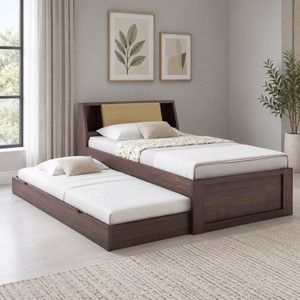 ganpati arts mayor without storage sheesham wood trundle bedcot  solid wood single bed 98 cm x 223 cm 322 ft x 732 ft