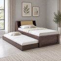 Ganpati Arts Mayor Without Storage Sheesham Wood Trundle Bed/Cot | Solid Wood Single Bed, 98 cm x 223 cm (3.22 ft x 7.32 ft)