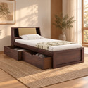 Ganpati Arts Mayor Sheesham Wood Bed/Cot With Drawer Storage | Solid Wood Single Drawer Bed, 98 cm x 223 cm (3.22 ft x 7.32 ft)