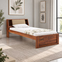 Ganpati Arts Mayor Without Storage Sheesham Wood Bed/Cot | Solid Wood Single Bed, 98 cm x 223 cm (3.22 ft x 7.32 ft)