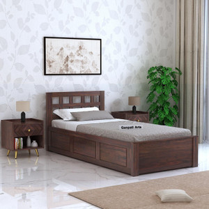 ganpati arts simons sheesham wood bedcot with box storage  solid wood single box bed 205 cm x 95 cm 673 ft x 312 ft