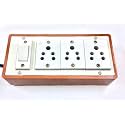 Ganpati 2 Meter Cable Extension Board Anchor 3 Sockets 1 Switch 3 Pin Plug (White, Brown)