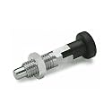 Ganter Standard Elements GN 717 Locking Bolt Diameter 4 mm Galvanised Steel Pack of 2, Silver, GN 717-4-M8X1-CK-ST