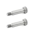 Ganter Standard Elements GN 7379-12-M10-100-NI ISO 7379-12-M10-60-NI Stainless Steel Coating Screws with Collar, Silver, ISO 7379-6-M5-16-NI