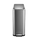 GAOMON 50 L / 13 Gal Hands-Free Stainless Steel Commercial/Kitchen Step Trash Can, Slim Rectangular Fingerprint-Resistant Soft Close Lid Garbage Can