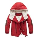 Gaorui Boys Winter Hooded Down Coat Jacket Thick Wool Inside Kids Warm Faux Fur Outerwear Coat
