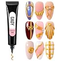 GAOY 15g Gold 3D Nail Gel for Nail Art, 3D Sculpting Gel, No Wipe